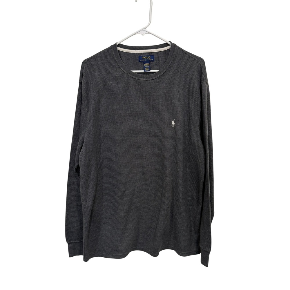 Polo Ralph Lauren Mens Gray Solid Thermal Sleepwear Shirt XL